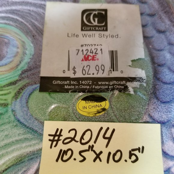 10049 New Gift Craft RARE Collectable Peacock Tray - Picture 9 of 9